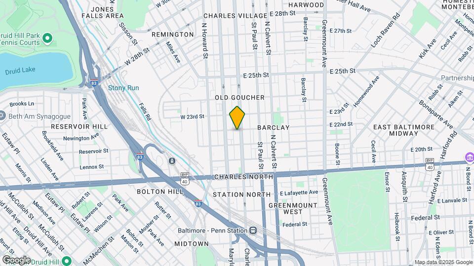 2118 N Charles St Map and Location Details