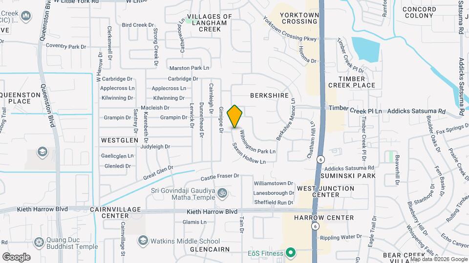 16218 Saxon Hollow Ln Mapa y Detalles de la Ubicación
