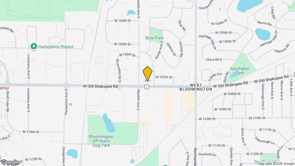 5800 West Old Shakopee Road, Unit Right side of Duplex Mapa y Detalles de la Ubicación