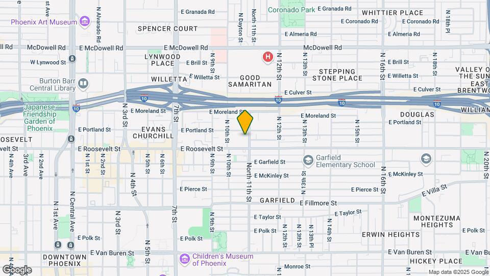 1020 North 11th St Map and Location Details