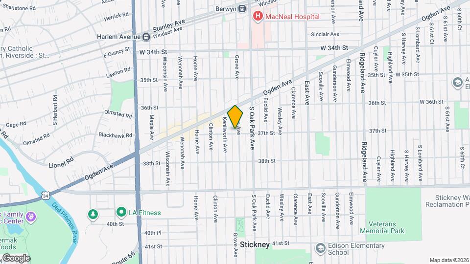 3648 Grove Ave Map and Location Details