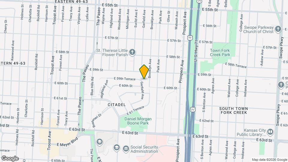 5923 Garfield Ave Map and Location Details