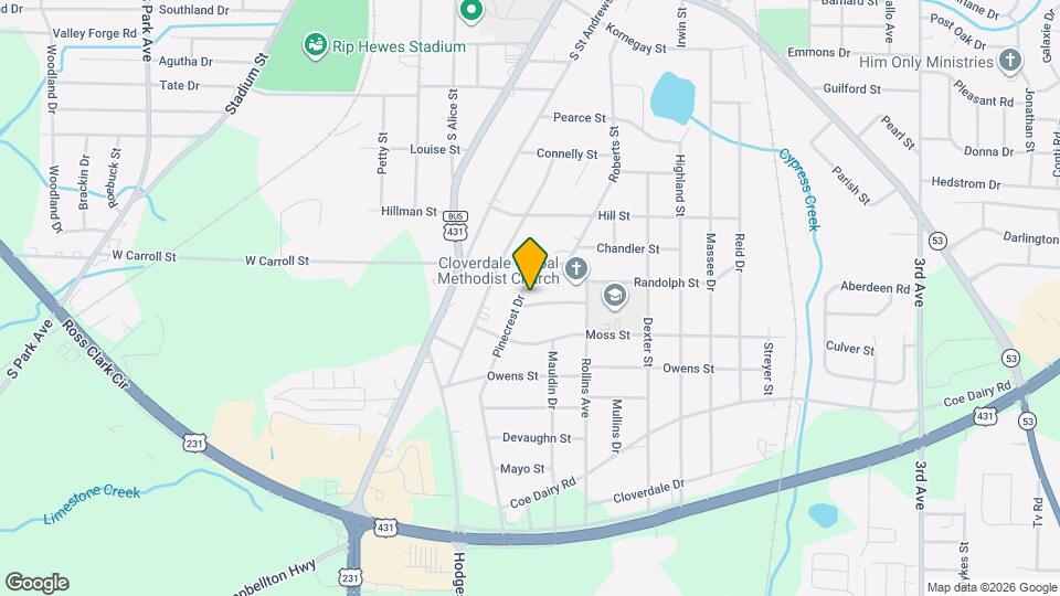 105 Pinecrest Dr Map and Location Details