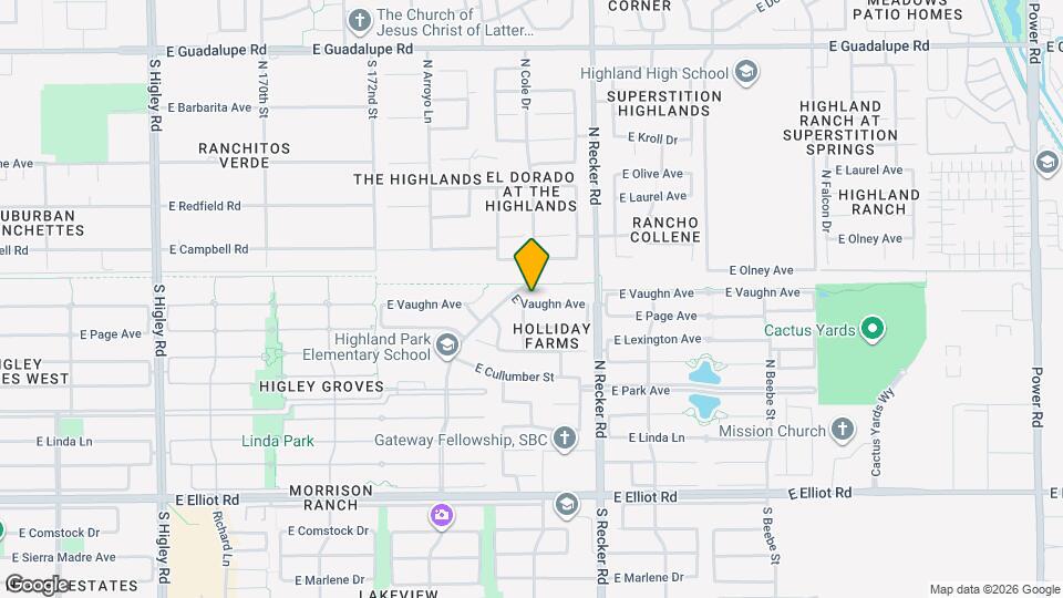 3882 E Vaughn Ave Map and Location Details