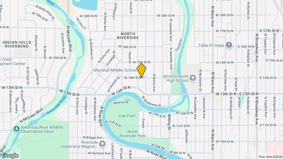 1105 W 14th St N Map and Location Details