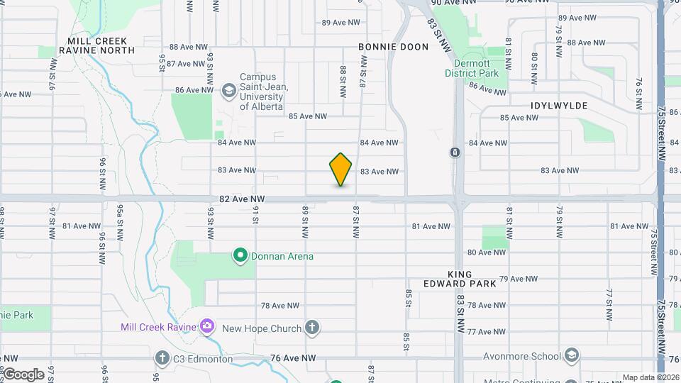 8710 Whyte Av NW Map and Location Details