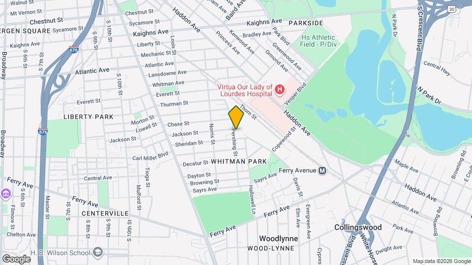 1606 Pershing St Map and Location Details