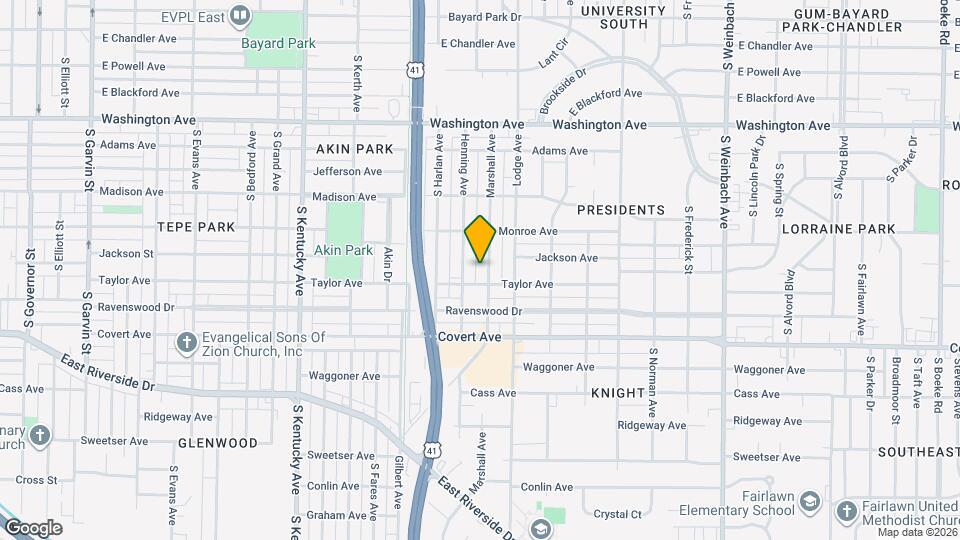 1407 Marshall Ave Map and Location Details