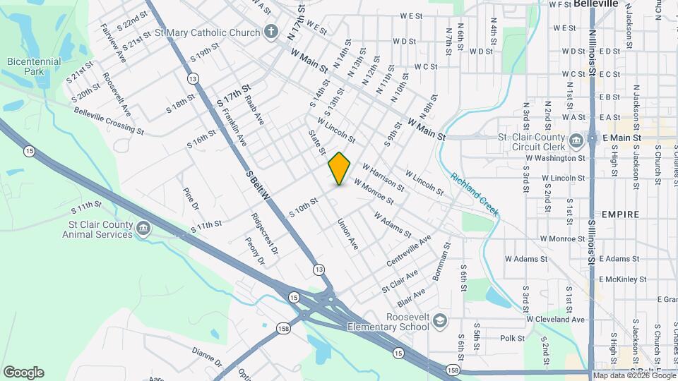 414 S 10th St Map and Location Details