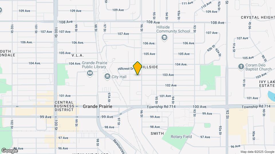 9604 Hillcrest Dr Map and Location Details
