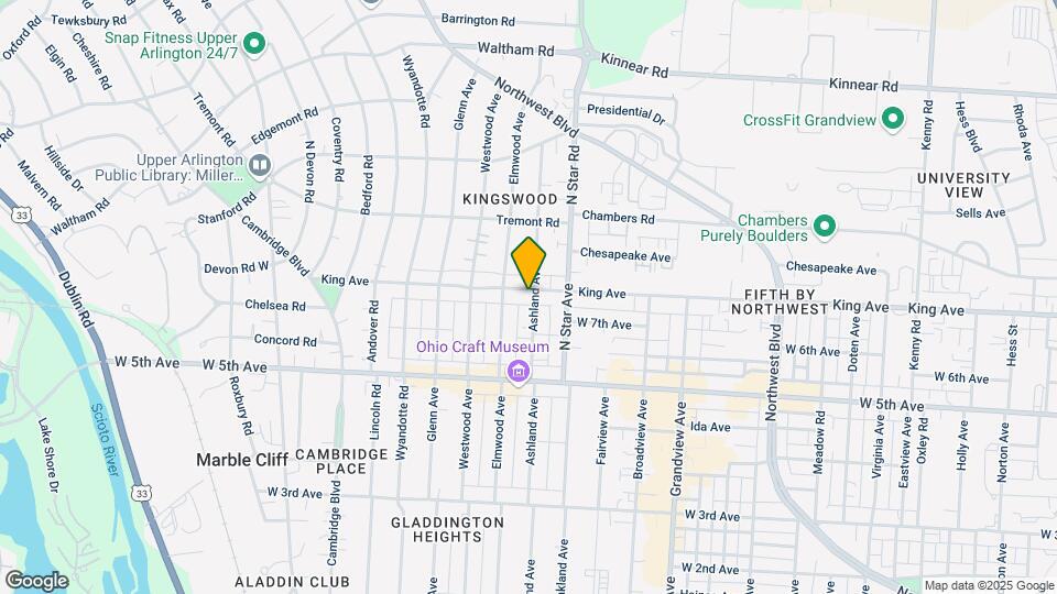 1617-1623 King Ave Mapa y Detalles de la Ubicación