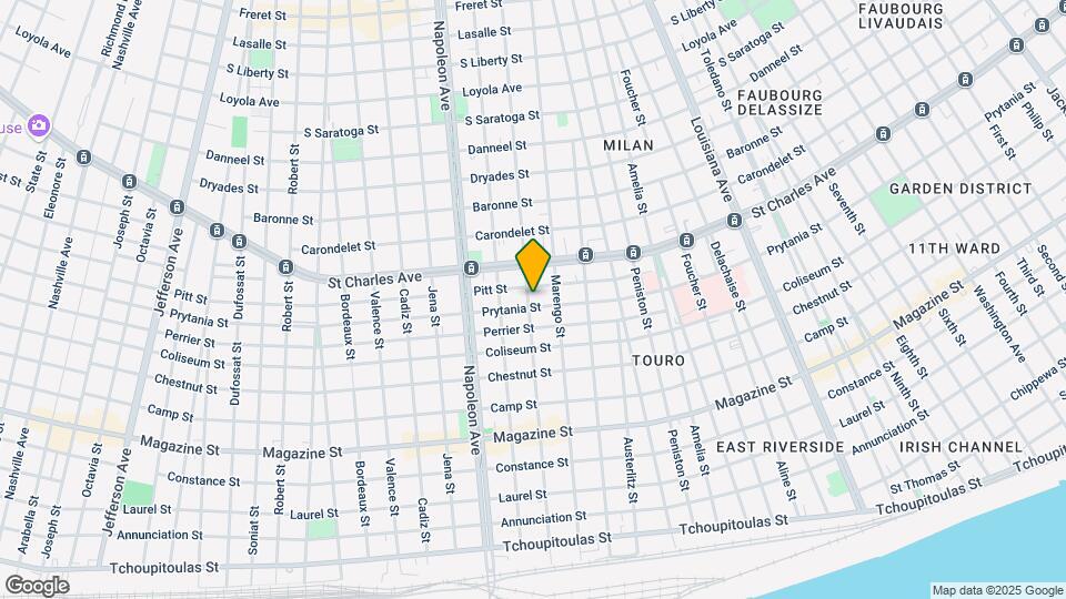 4135 Prytania St, Unit Half Map and Location Details