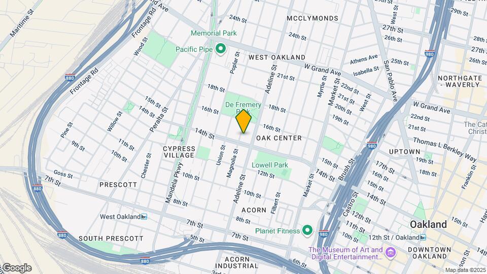 1416 Magnolia St, Unit Duplex Map and Location Details