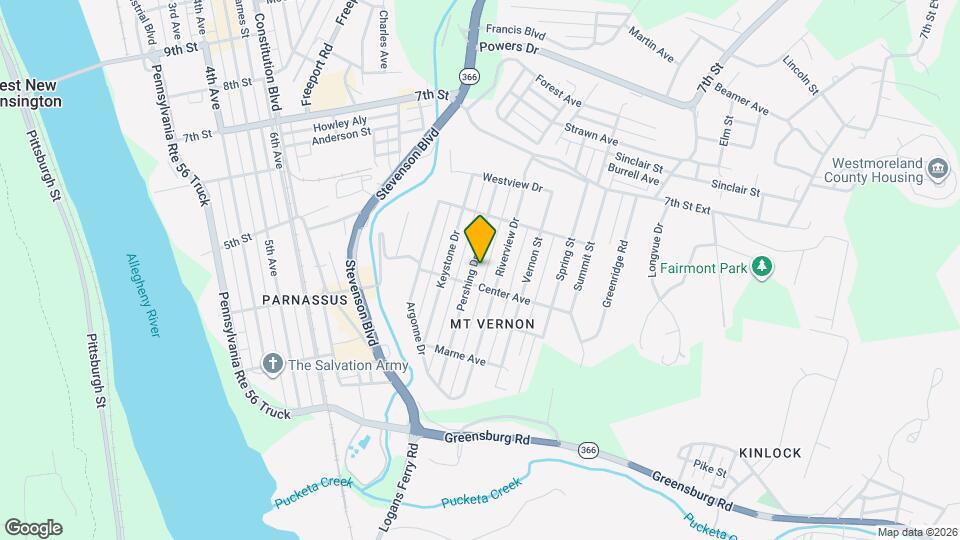 412 Pershing Dr Map and Location Details