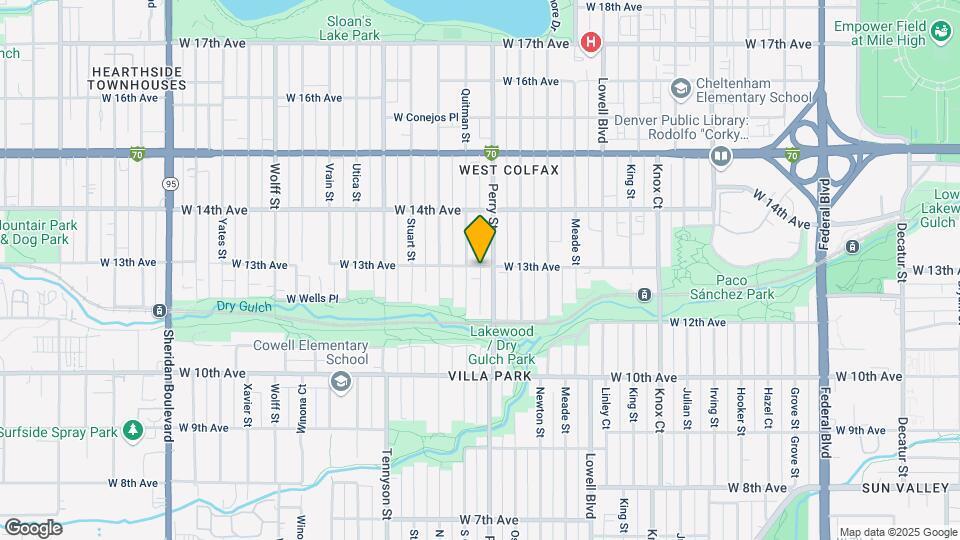 4060 W 13th Ave Map and Location Details