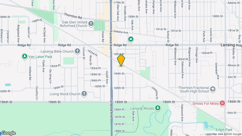 18361 Glen Oak Ave Map and Location Details