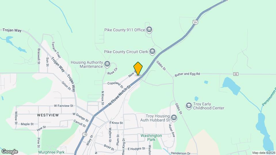 1222 N Three Notch St Map and Location Details