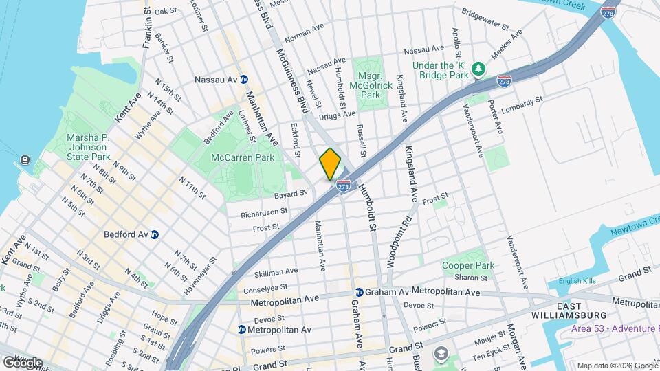 447 Meeker Ave Map and Location Details