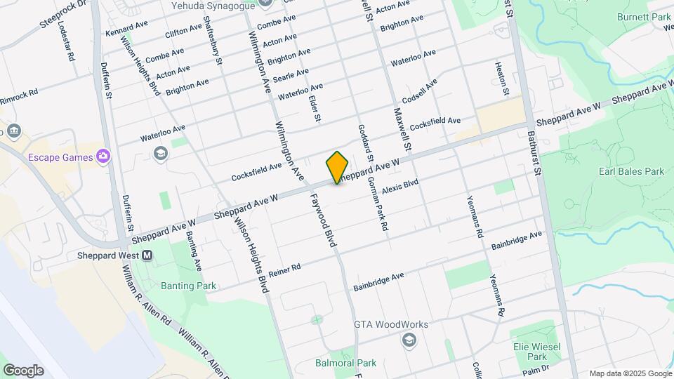 813-817 Sheppard Ave W Map and Location Details