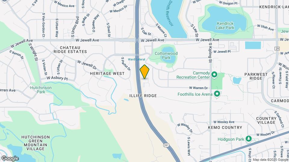 10872 W Evans Ave, Unit #3B Map and Location Details