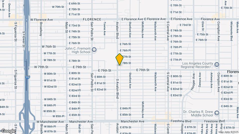 7814 S Avalon St Map and Location Details