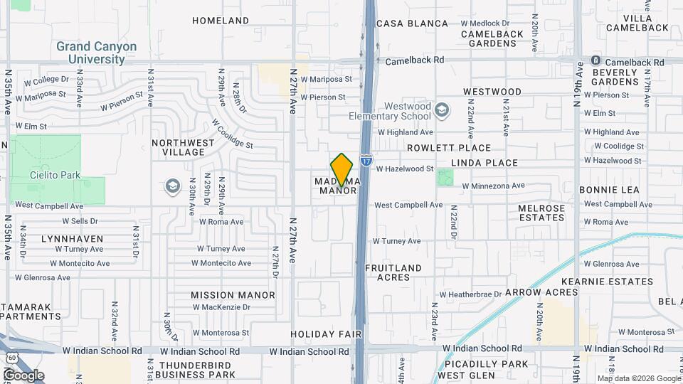 2544 West Campbell Ave Map and Location Details