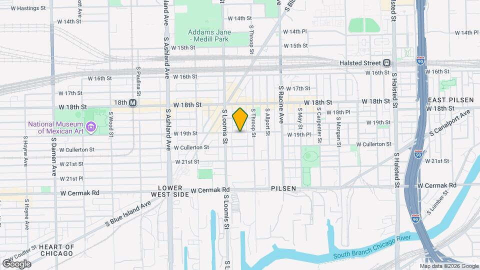 1329 W 19th St, Unit Apt 1 Map and Location Details