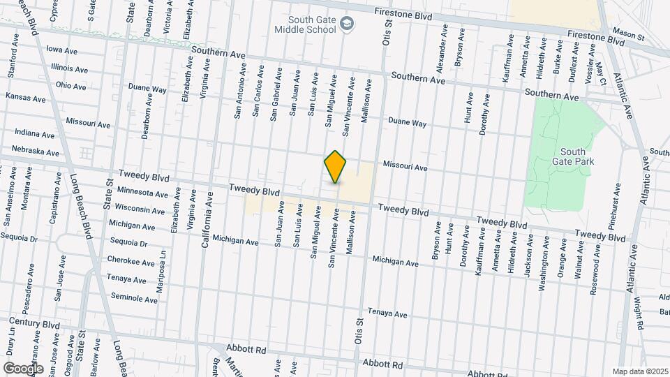 9833 San Vincente Ave Map and Location Details