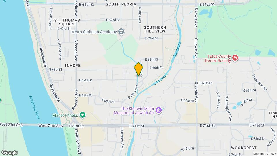 6656 S Utica Pl Mapa y Detalles de la Ubicación