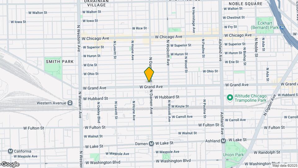 500 N Damen Ave Map and Location Details