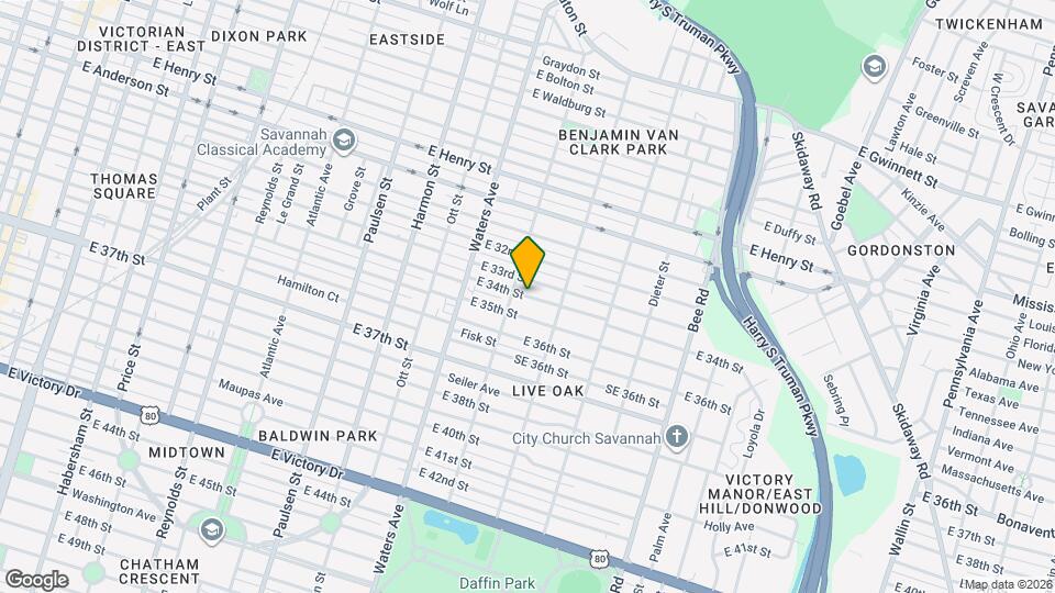 1205 E 34th St Map and Location Details