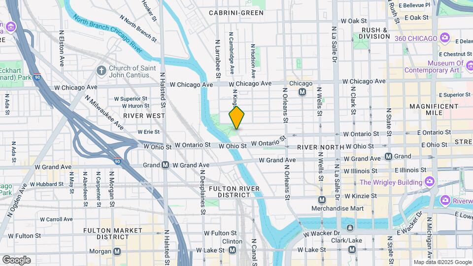 644 N Kingsbury St Map and Location Details