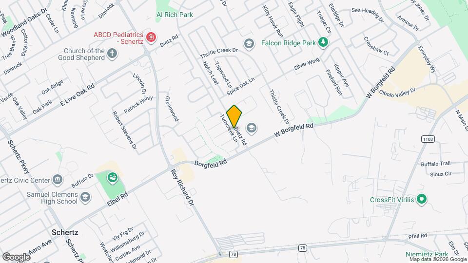 1300 Turncreek Ln Map and Location Details