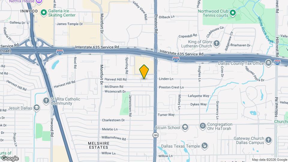 5919 Harvest Hill Rd Map and Location Details