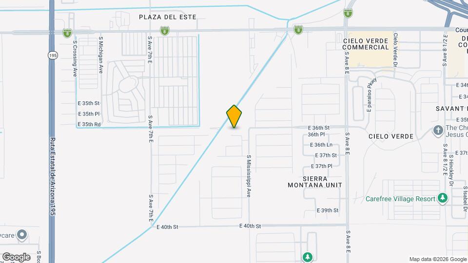 7362 E 36th Pl Map and Location Details