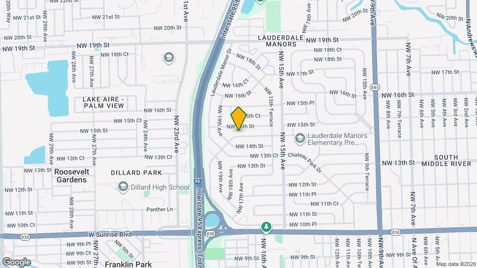 1701 NW 14th Ct Map and Location Details