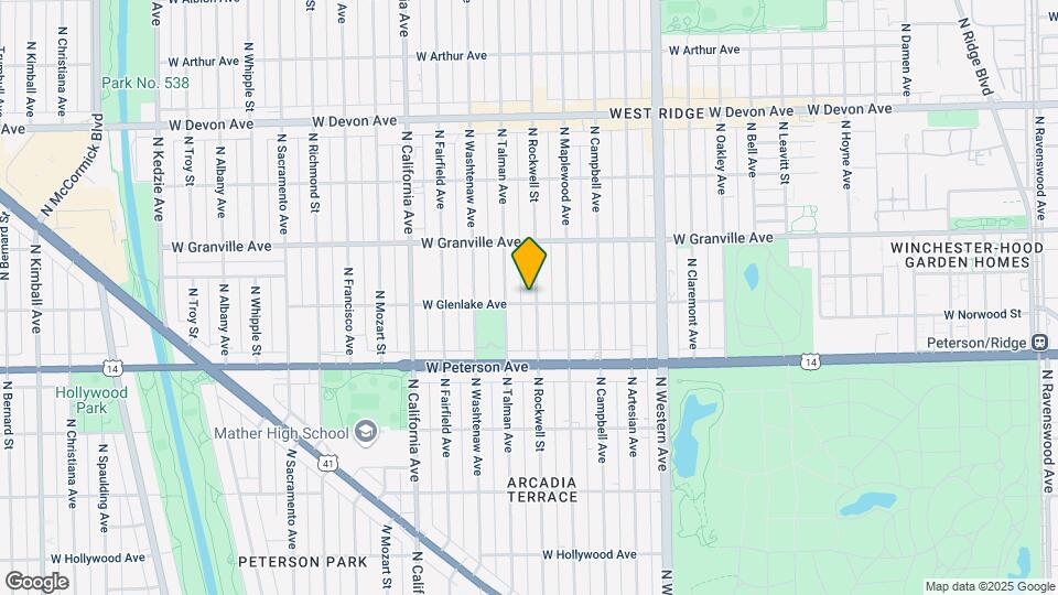 6100 N Rockwell St Map and Location Details