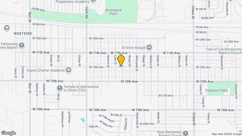 1300 Willard St Map and Location Details