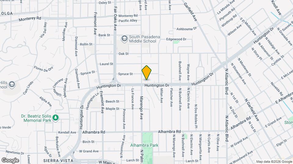 1712 Huntington Dr, Unit A Map and Location Details