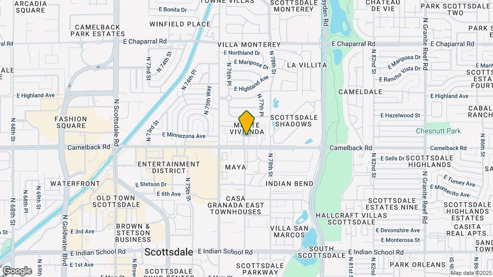 7734 E Minnezona Ave Mapa y Detalles de la Ubicación