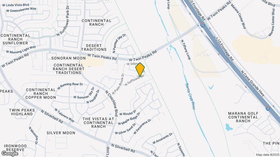 9106 N Safflower Ln Mapa y Detalles de la Ubicación