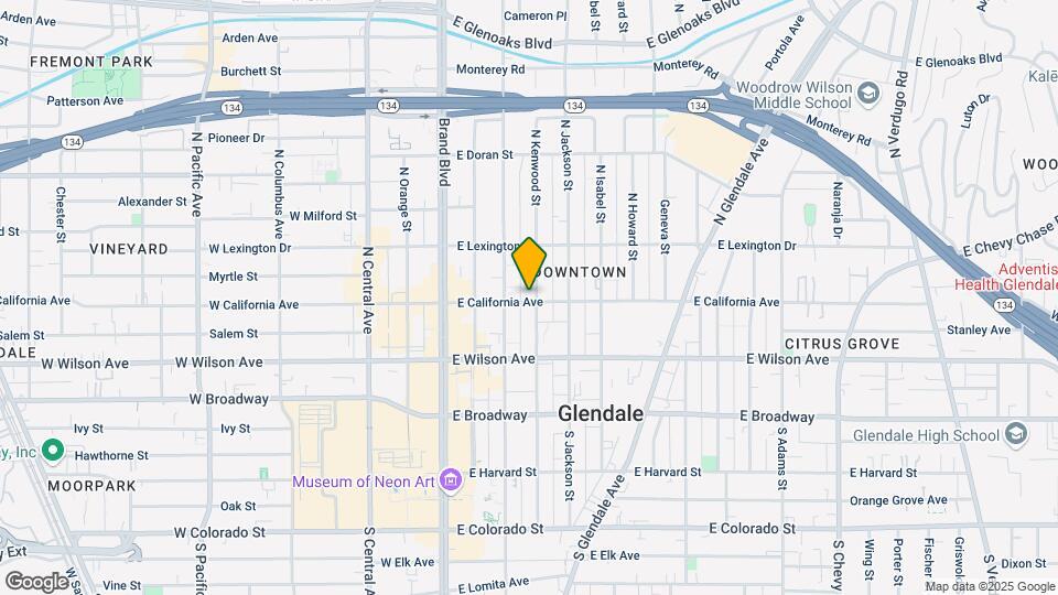 301 N Kenwood St Map and Location Details