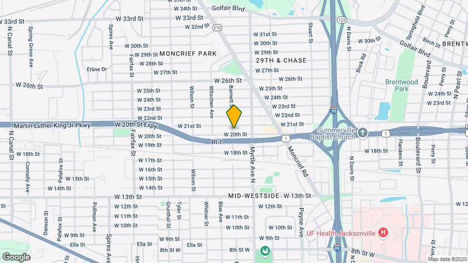 1361 W 20th St Map and Location Details