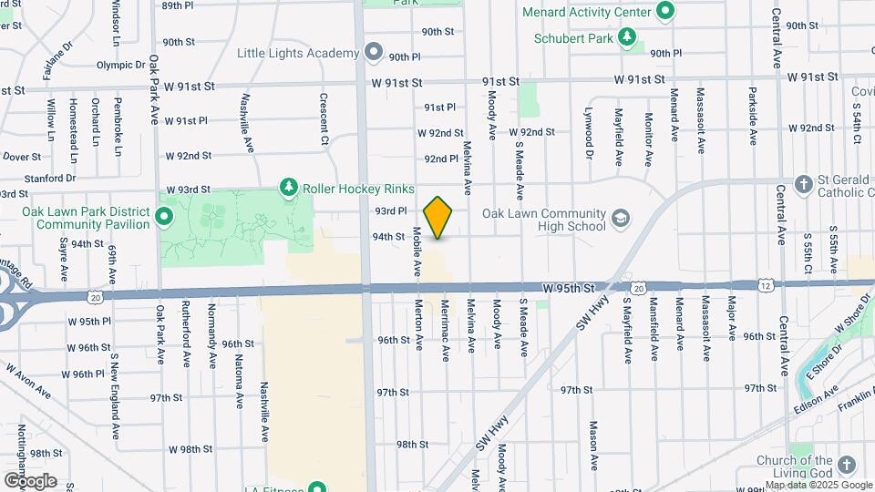 6231 W 94th St Map and Location Details