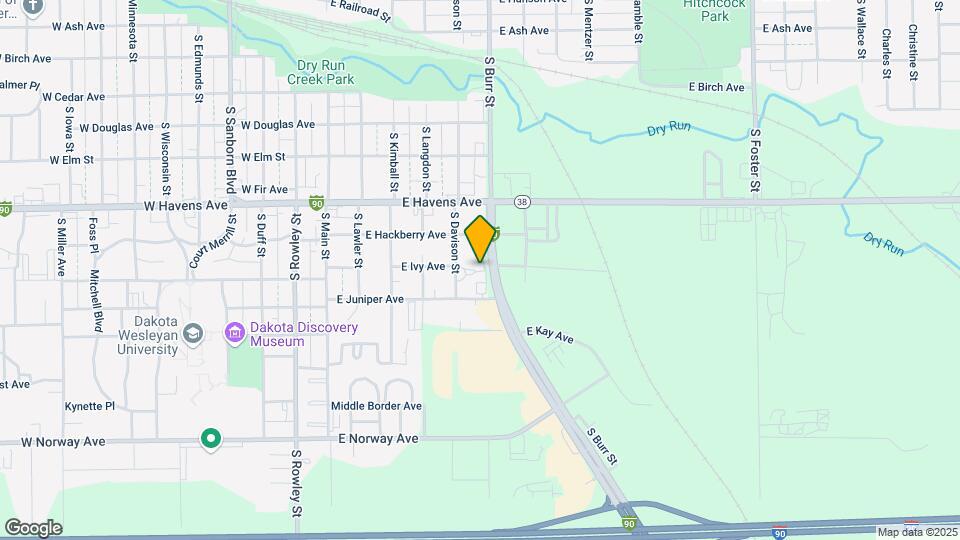 1001 S Burr St Map and Location Details