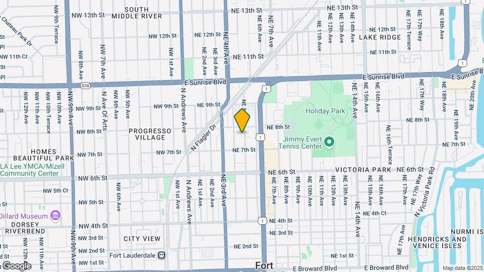 729 NE 5th Ave-Unit -4 Map and Location Details