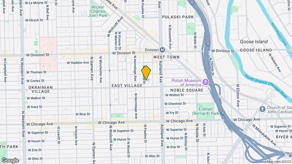 1015 N Paulina St Map and Location Details