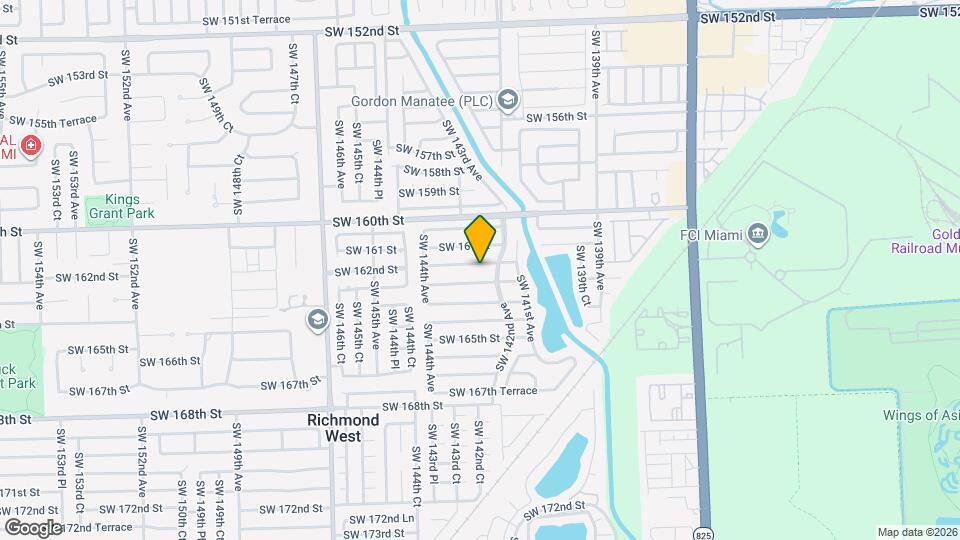 14256 SW 162nd St Map and Location Details