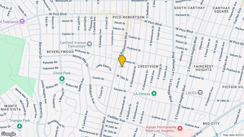 1740 Preuss Rd, Unit ADU Map and Location Details