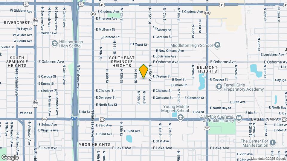 1313 E Cayuga St Map and Location Details